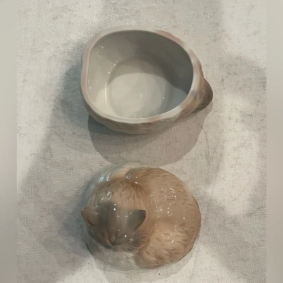 Vintage Otagiri great horned owl covered trinket dish. Absolutely adorable! - Picture 5 of 8